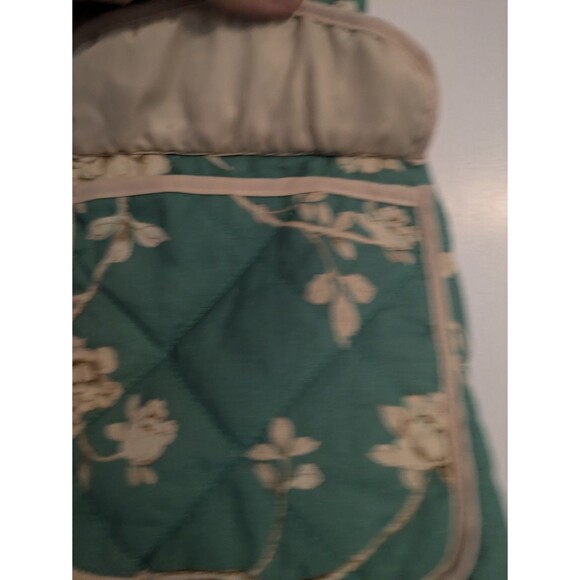 NEW! NWT 7 FOR ALL MANKIND Quilted Crop Floral Print Vest Jade Green Size M - Picture 6 of 10